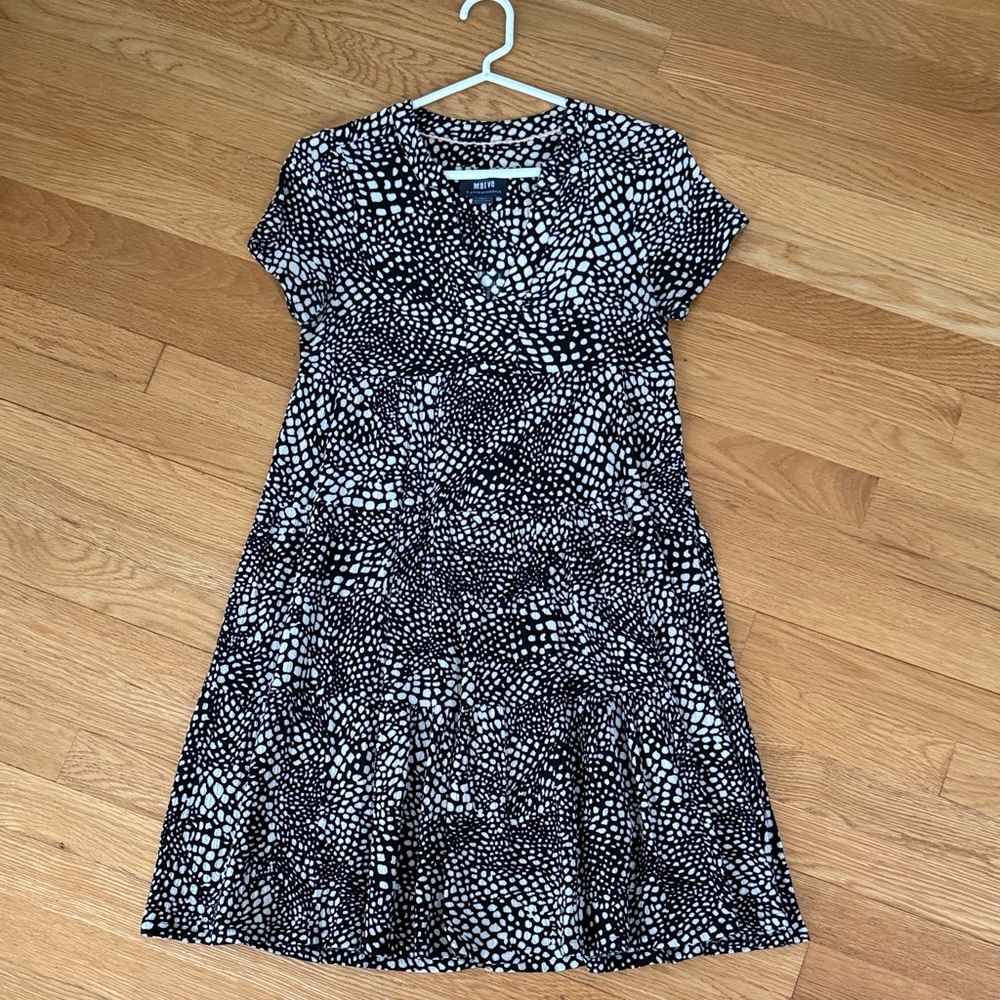 Anthropologie Black and White Baby Doll Dress